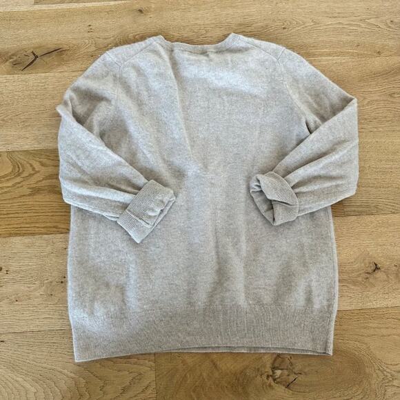 NAADAM - 100% Cashmere Crew Neck Oversized Sweater in Cream - Picture 4 of 6